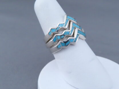 Inlaid Teton Ring with Turquoise Inlay