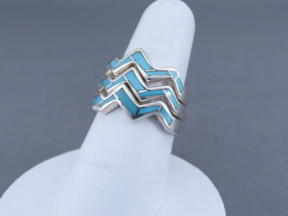Inlaid Teton Ring with Turquoise Inlay