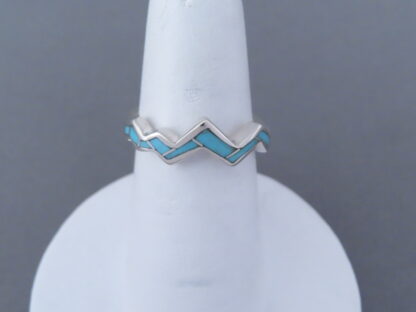 Inlaid Teton Ring with Turquoise Inlay