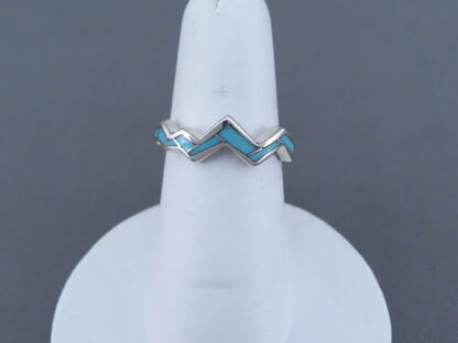 Inlaid Teton Ring with Turquoise Inlay