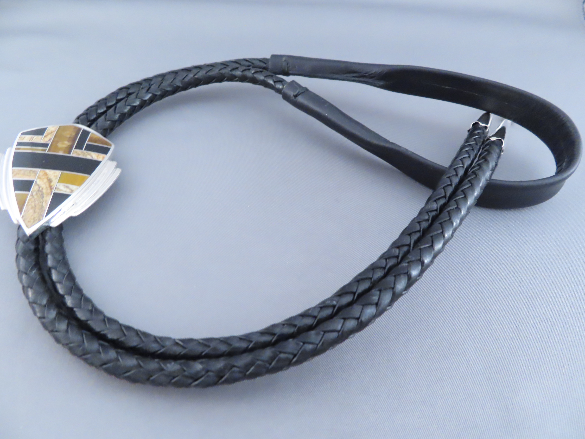 Multi-Stone Inlay Bolo Tie