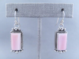 Pink Conch Shell Earrings by Artie Yellowhorse