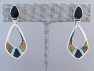 Multi-Stone Inlay Earrings Featuring Turquoise