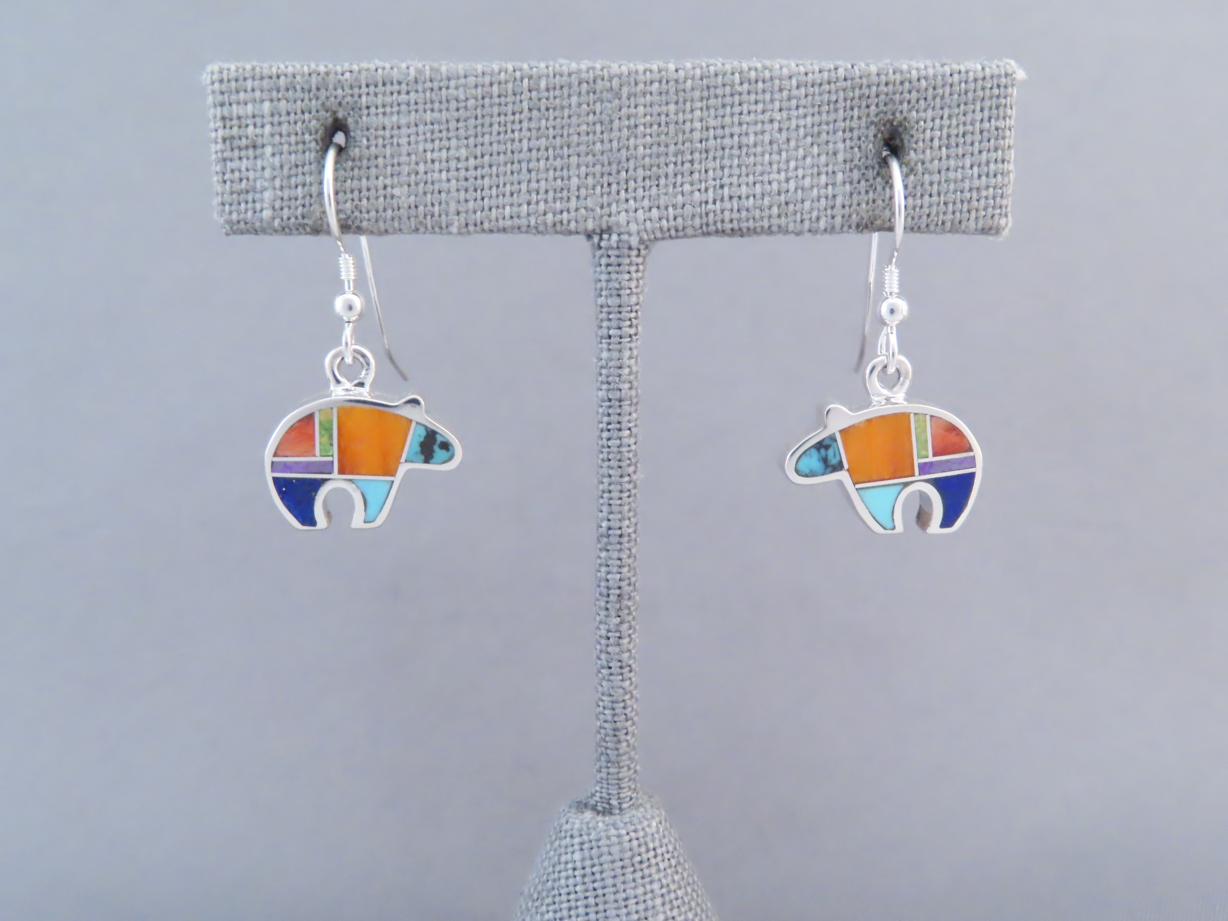 Inlaid Multi-Color Earrings (Bears)