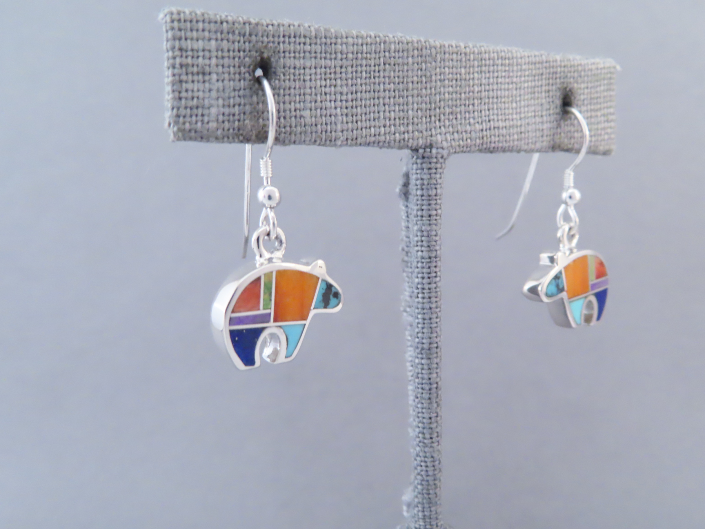 Inlaid Multi-Color Earrings (Bears)