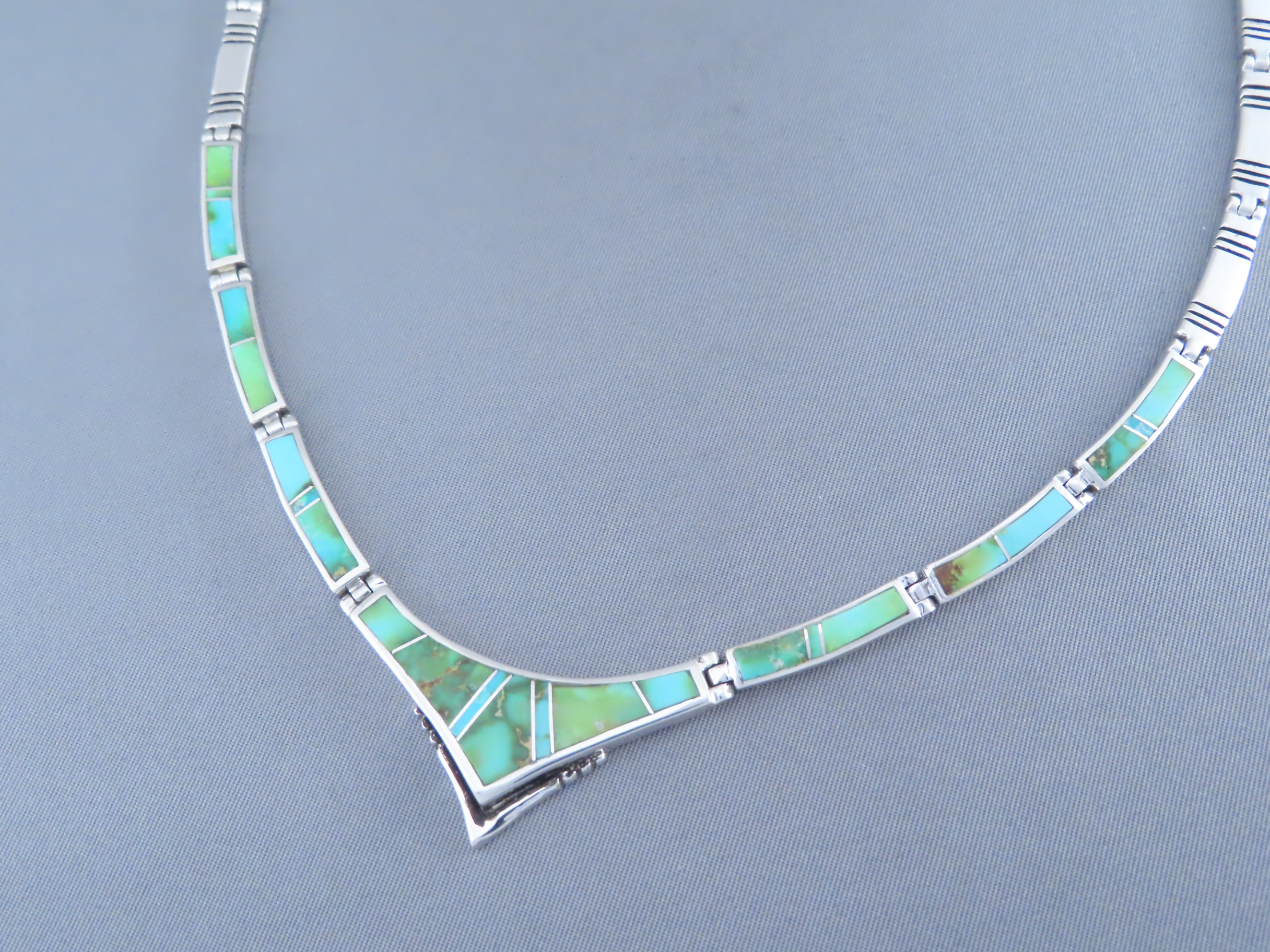 Necklace with Sonoran Gold Turquoise Inlay