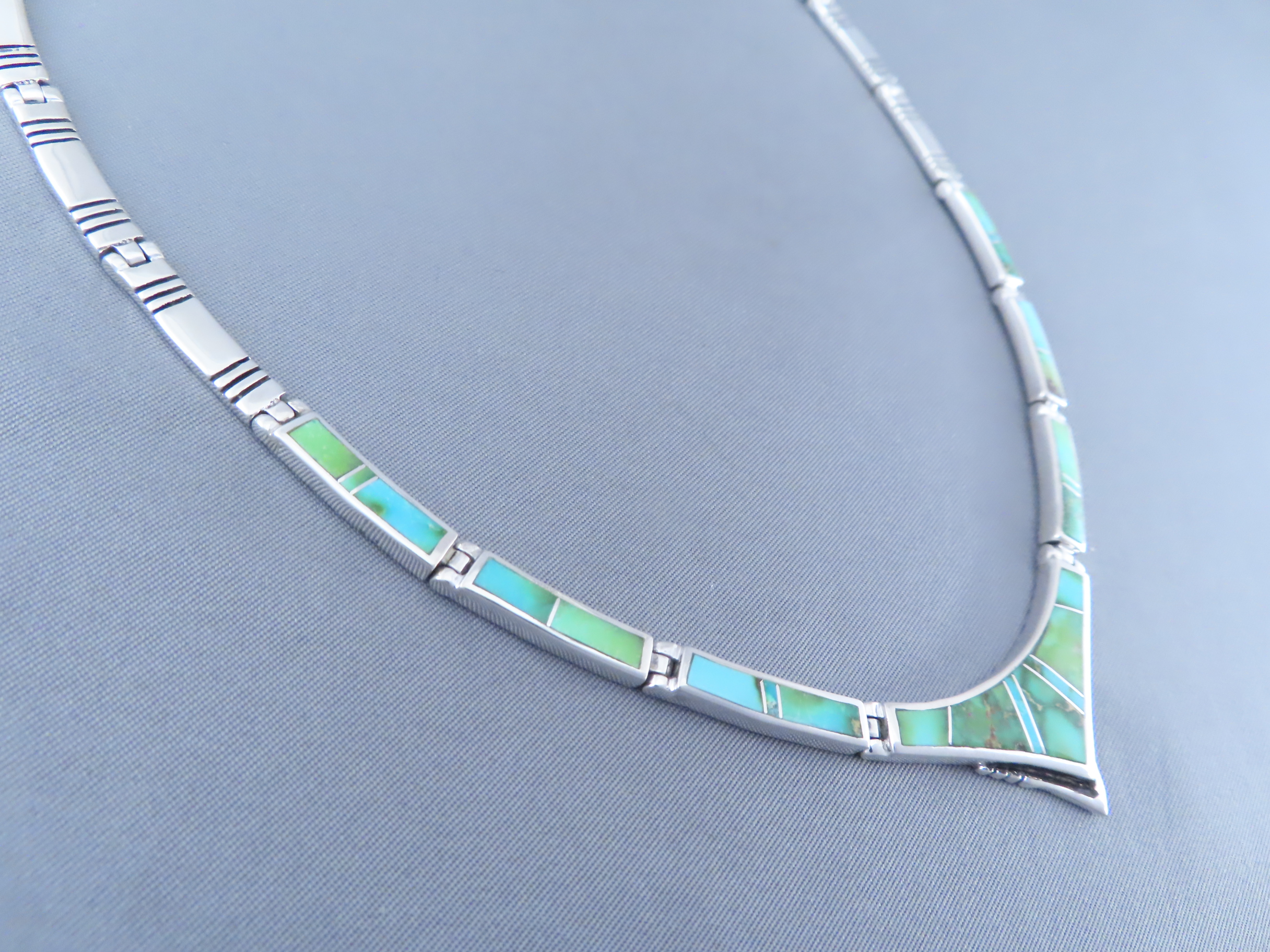Necklace with Sonoran Gold Turquoise Inlay
