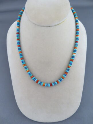 Shop Native American Jewelry - Multi-Stone with Turquoise Necklace by Navajo jeweler, Desiree Yellowhorse $465- FOR SALE
