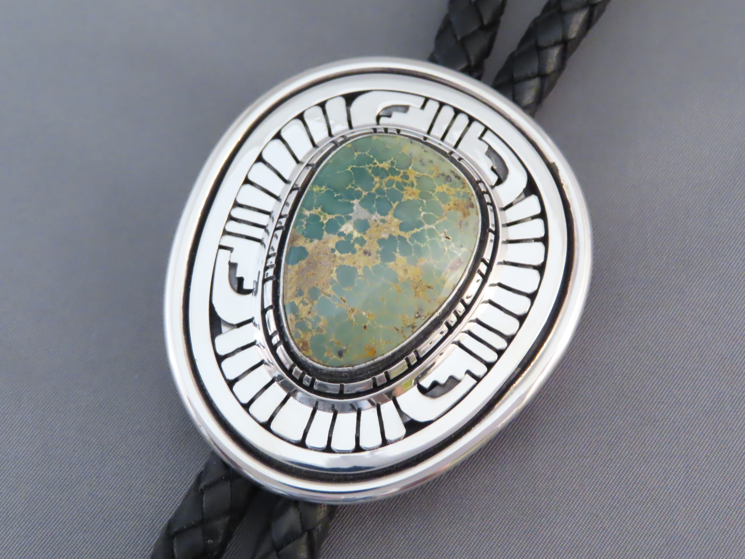 Darling Darlene Turquoise Bolo Tie by Leonard Nez