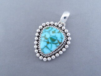 Smaller Turquoise Pendant by Artie Yellowhorse (Kingman)
