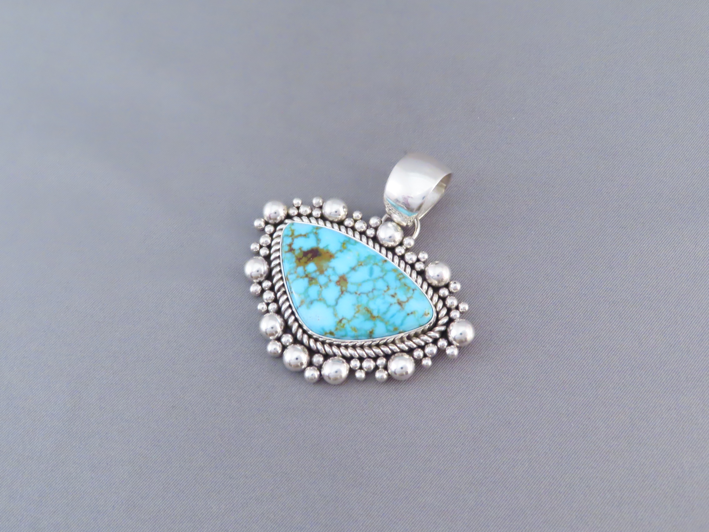 Kingman Turquoise & Sterling Silver Pendant
