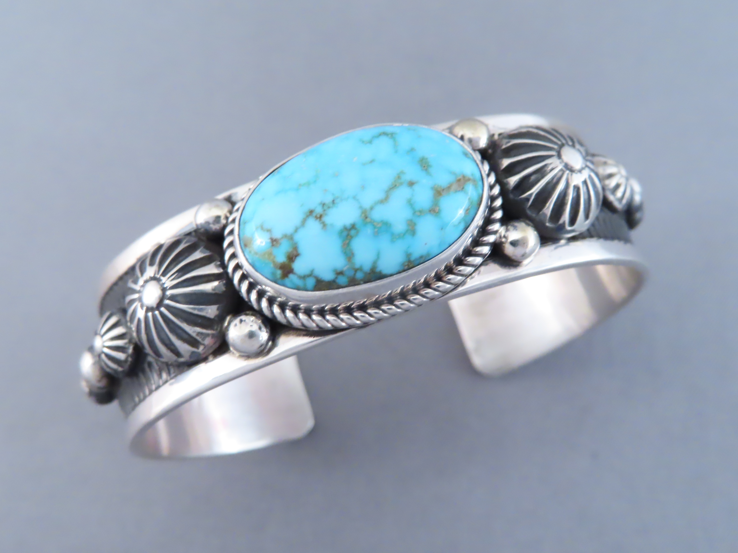 Sterling Silver Kingman Turquoise Bracelet