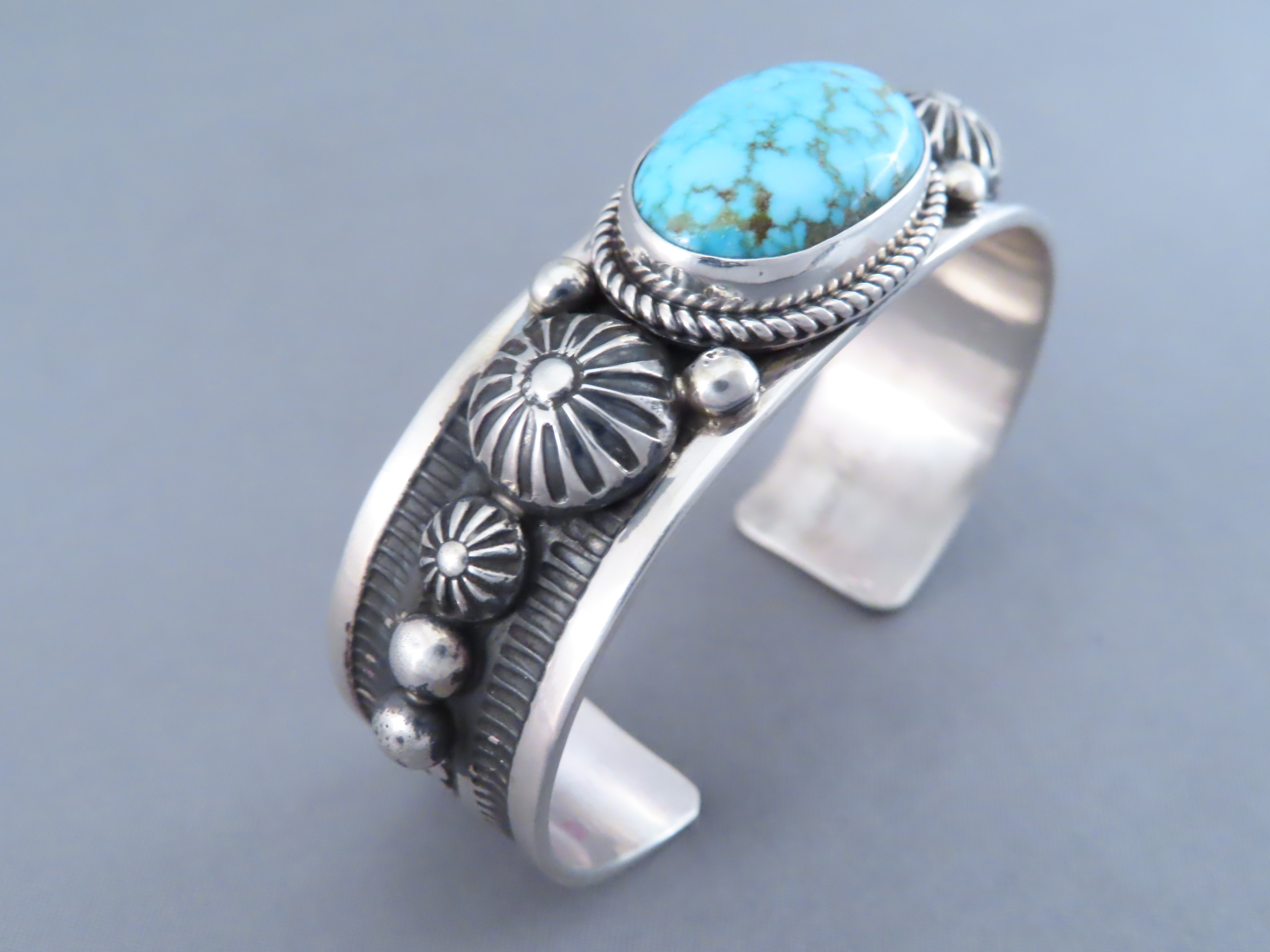 Sterling Silver Kingman Turquoise Bracelet