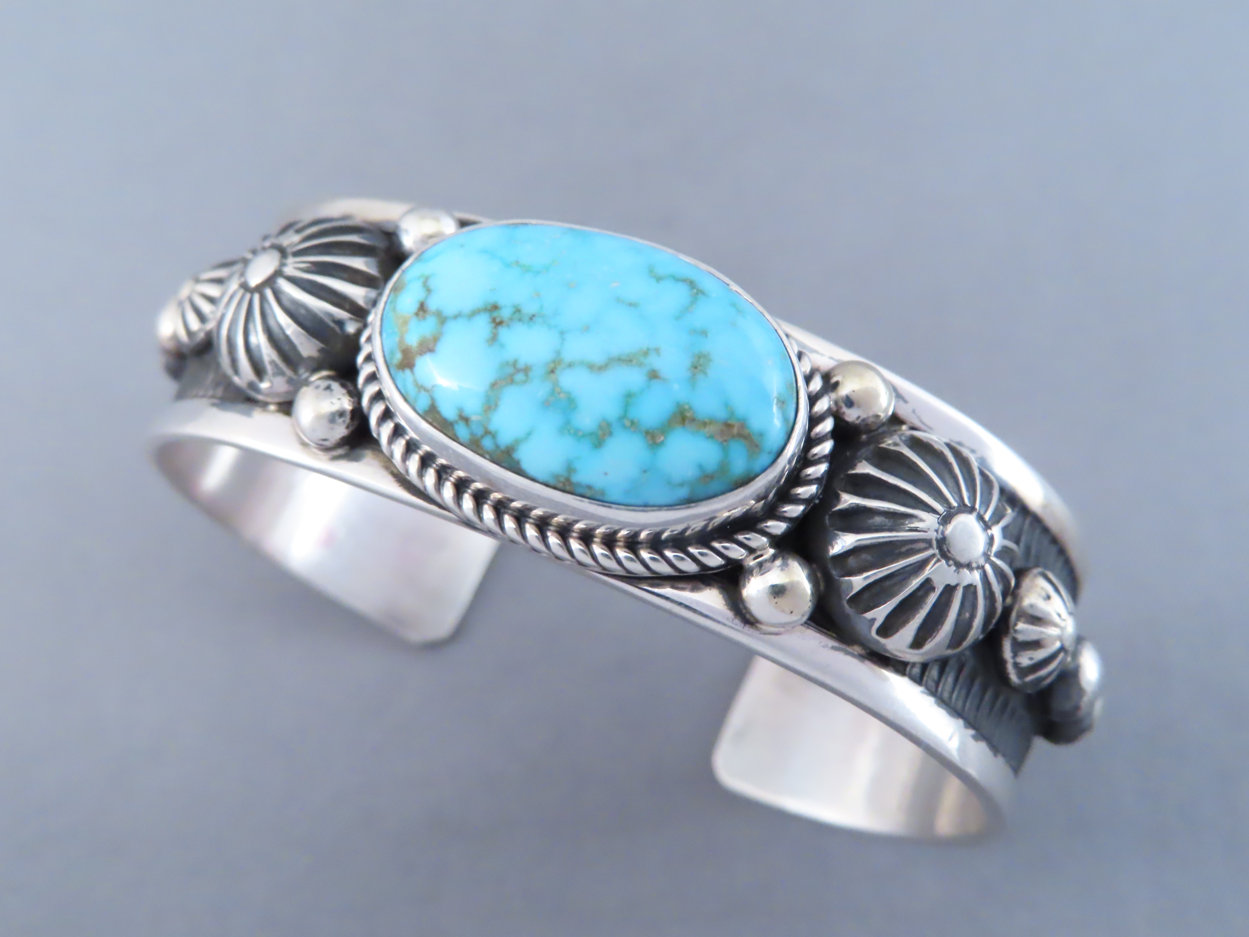 Sterling Silver Kingman Turquoise Bracelet