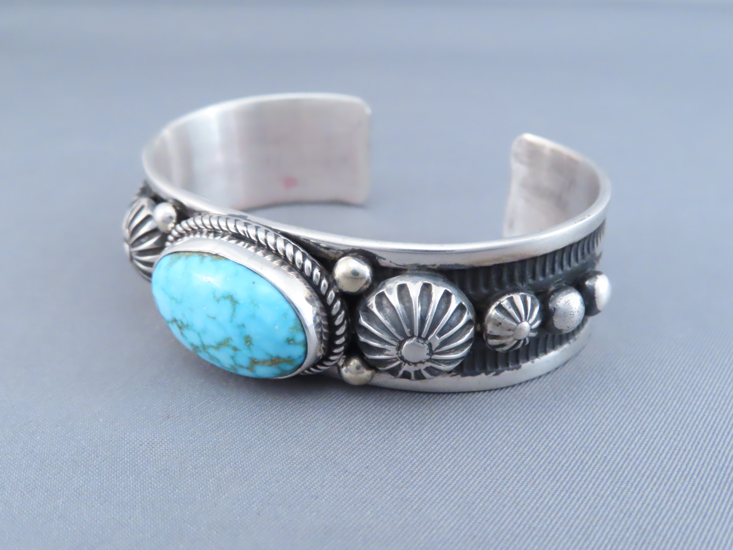 Sterling Silver Kingman Turquoise Bracelet