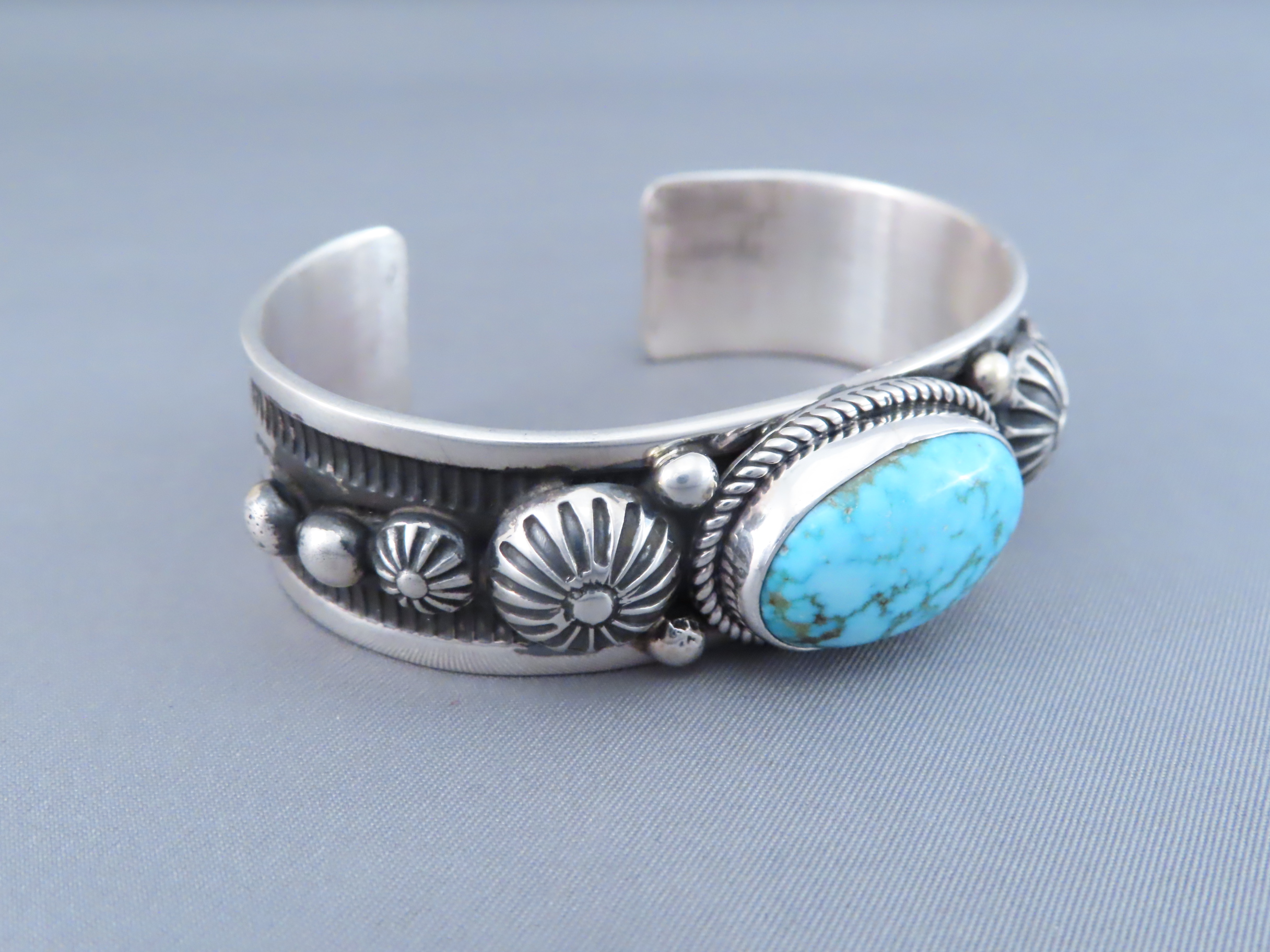 Sterling Silver Kingman Turquoise Bracelet
