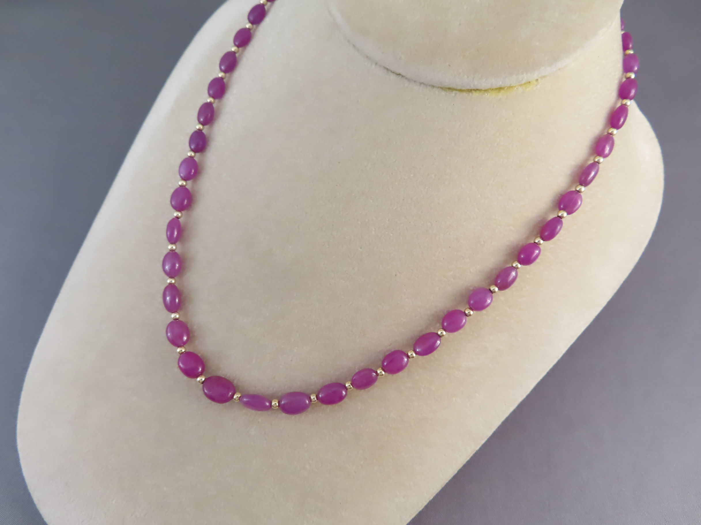 Gold & Silver Pink Sapphire Necklace by Desiree Yellowhorse
