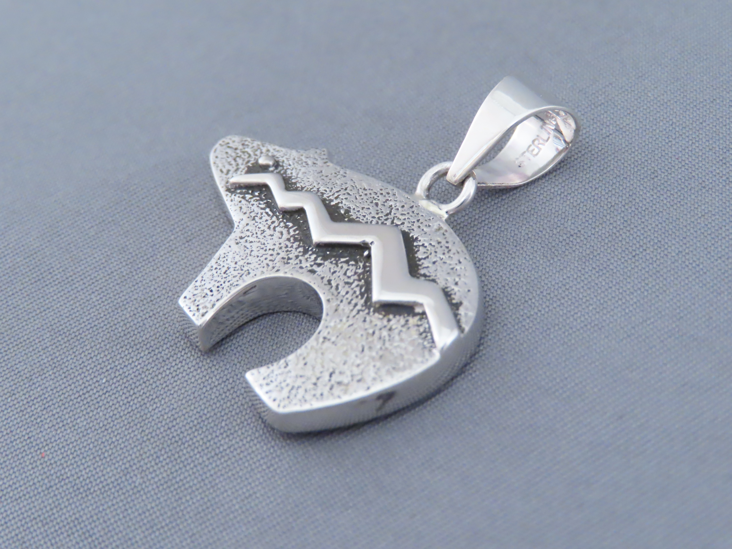 Inlaid Bear Pendant with Tetons (multi-color)