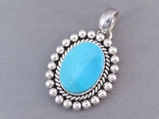 Smaller Turquoise Pendant by Artie Yellowhorse (Kingman)