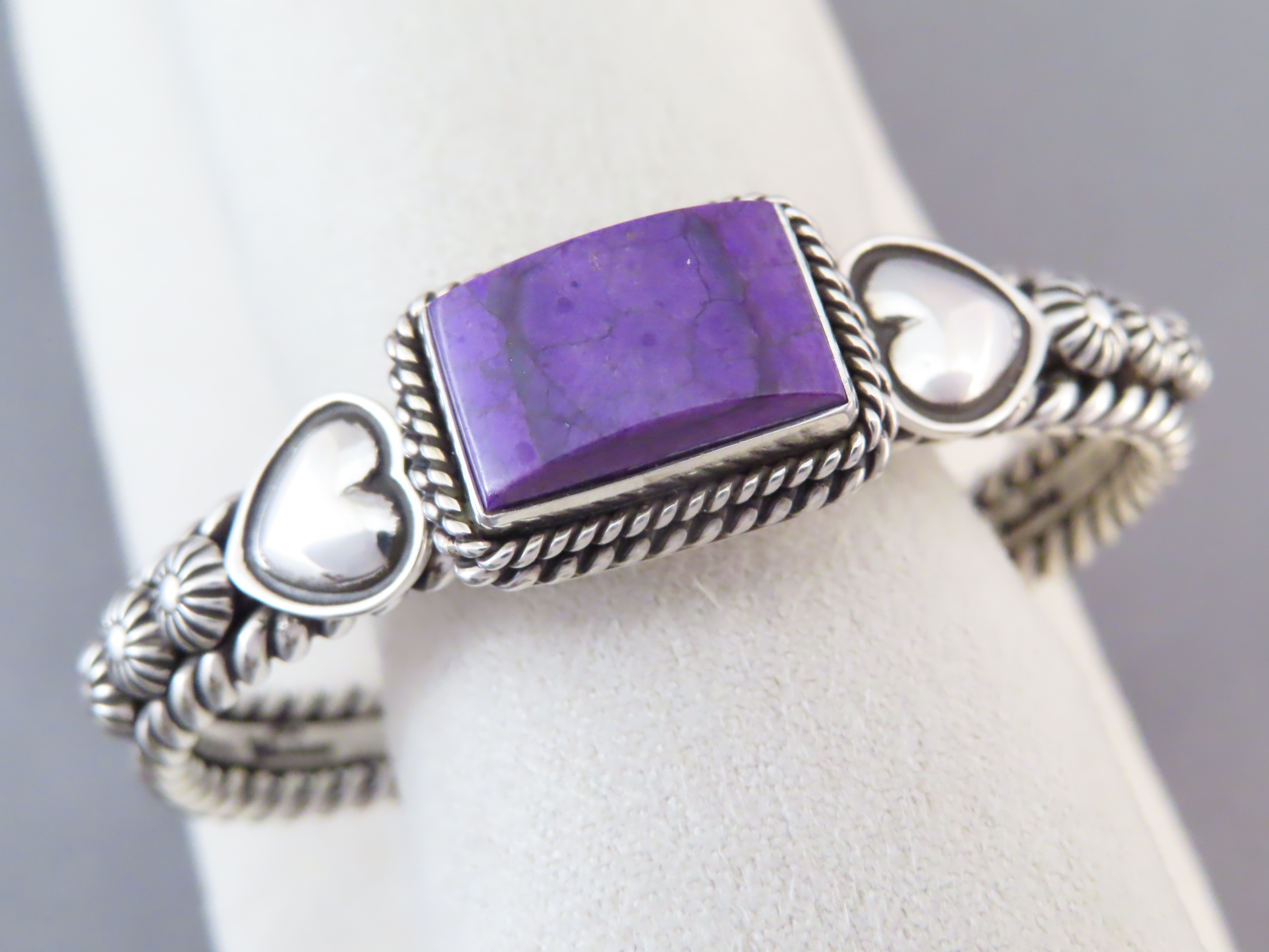 Sugilite & Sterling Silver Cuff Bracelet by Artie Yellowhorse