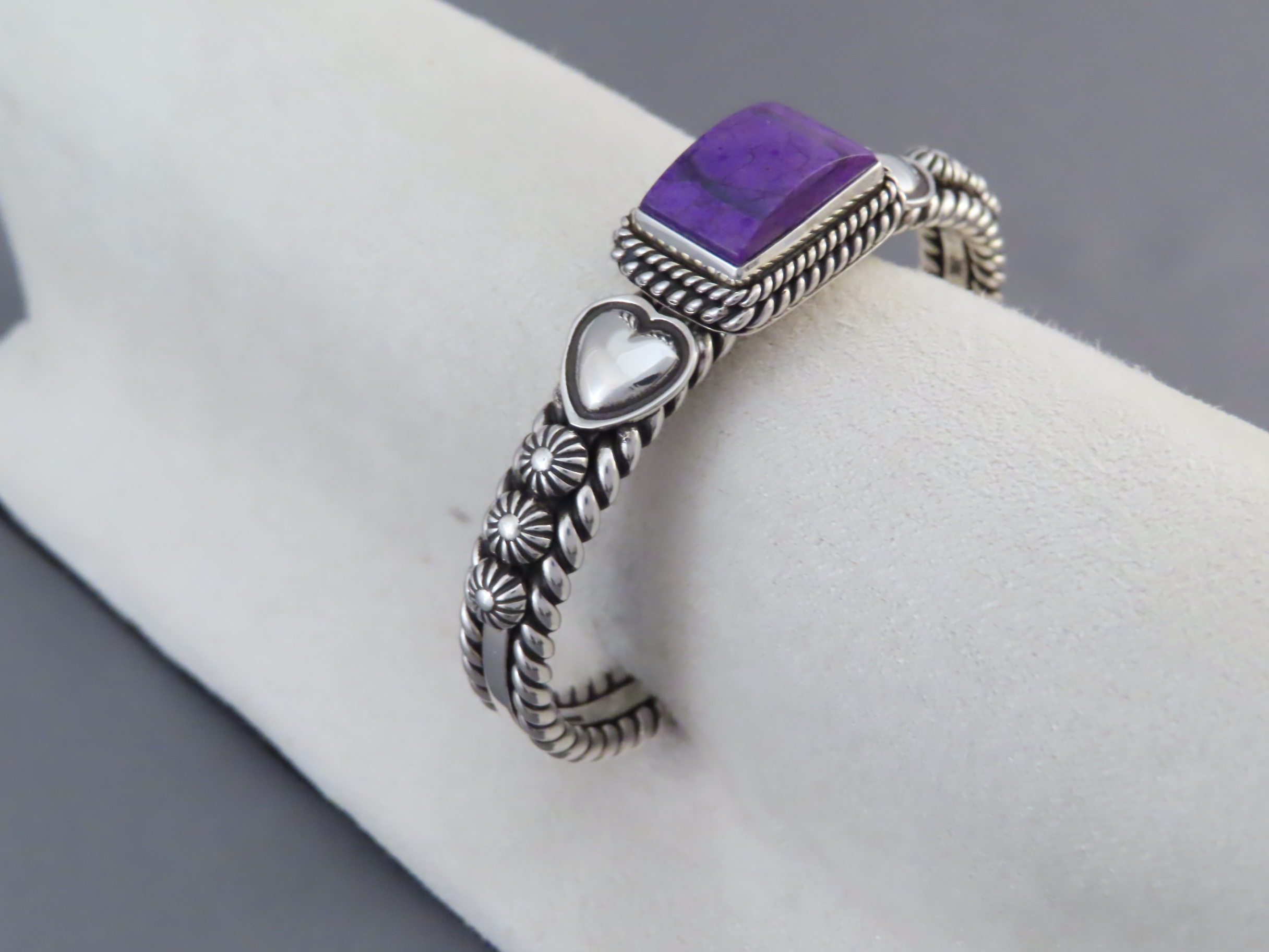 Sugilite & Sterling Silver Cuff Bracelet by Artie Yellowhorse