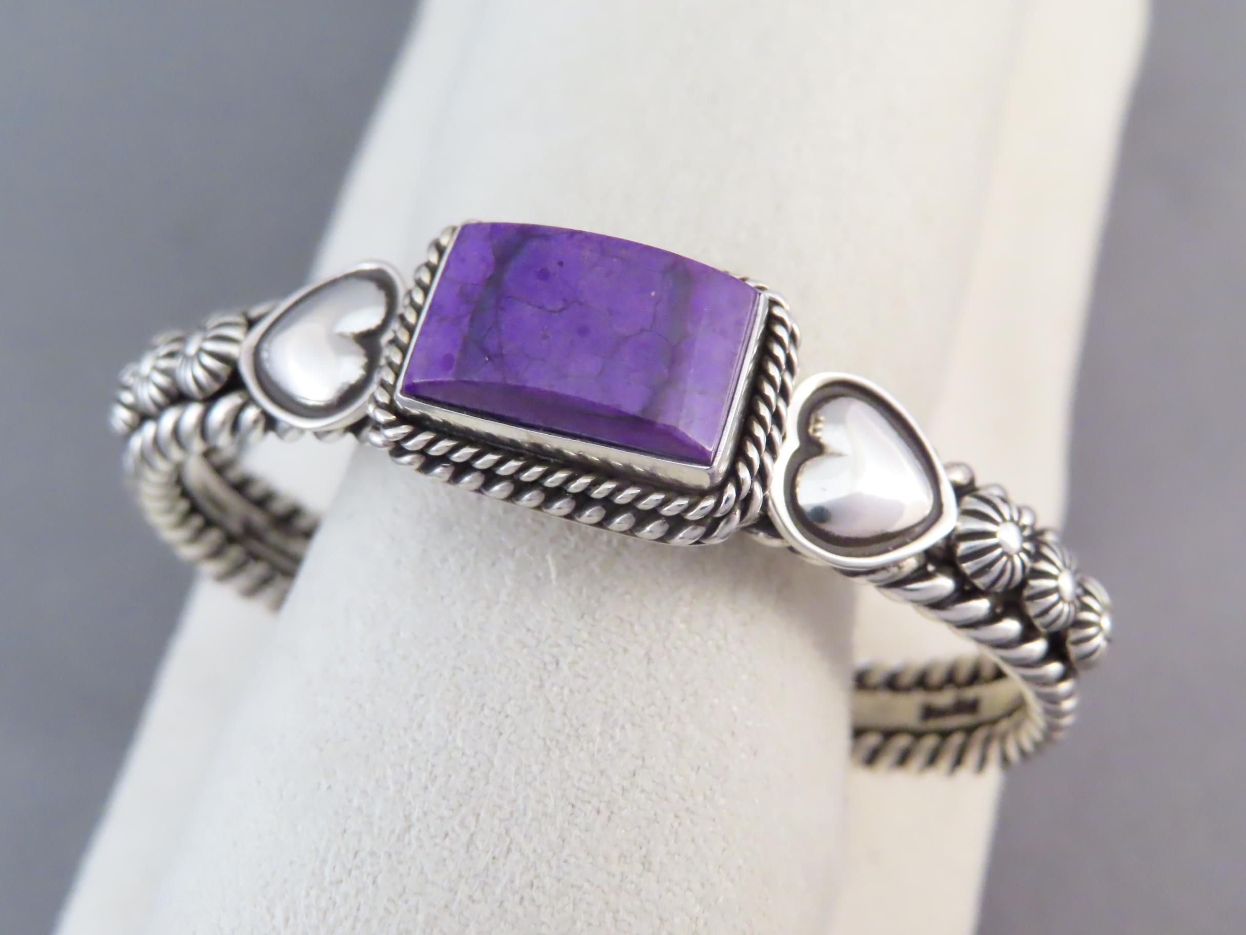 Sugilite & Sterling Silver Cuff Bracelet by Artie Yellowhorse