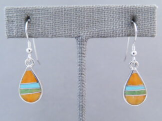 Colorful Multi-Stone Inlay ‘Teardrop’ Earrings